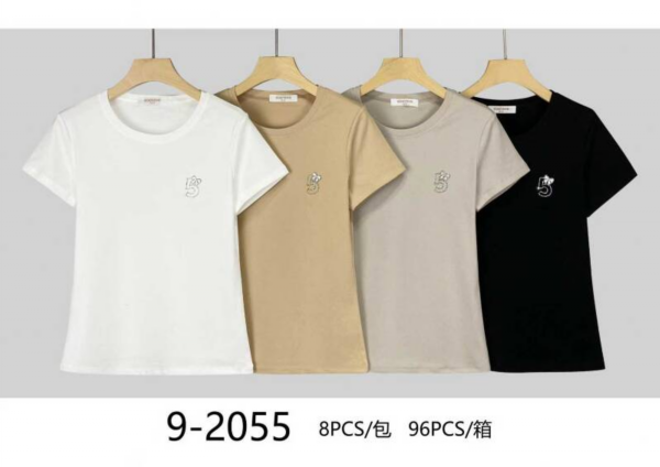 Bluzki damskie Roz Standard, Mix Kolor Paczka 8 szt